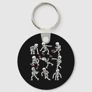 Chaveiro Halloween American Football Skeletons Engraçado Me