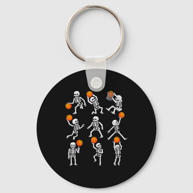 Chaveiro Halloween Basketball Skeletons Dunking Dribble Boy (Frente)