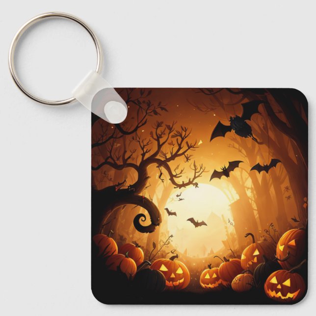 Chaveiro Halloween/Bat/Pumpkin/Fall (Frente)