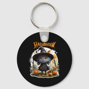 Chaveiro Halloween Cat Adora Engraçada, Assustadora do Dia