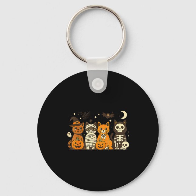 Chaveiro Halloween Cat Costumes Ghost Witch Mummy Men Women (Frente)