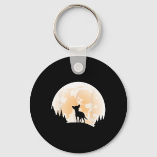 Chaveiro Halloween Chihuahua Moon Dogs Lover Engraçado Hall