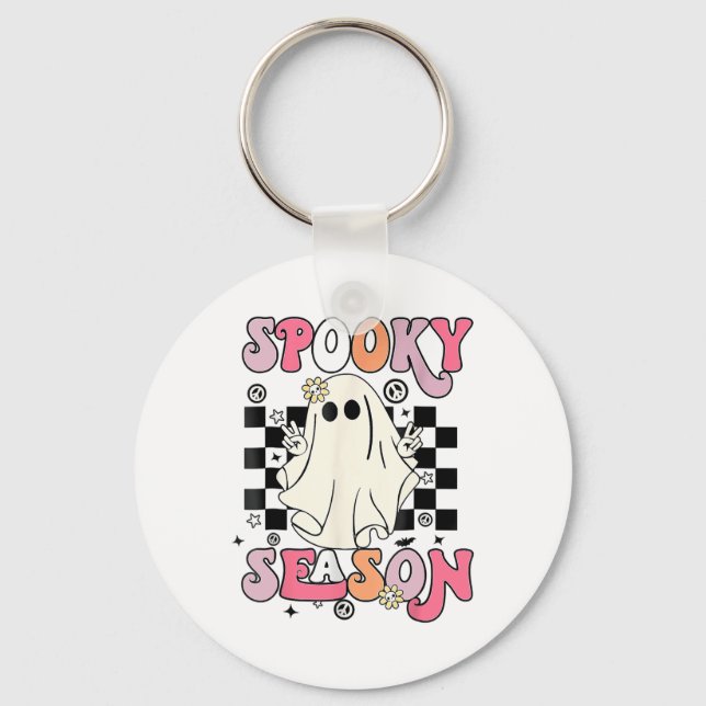 Chaveiro Halloween Cute Ghost Spooky Season (Frente)