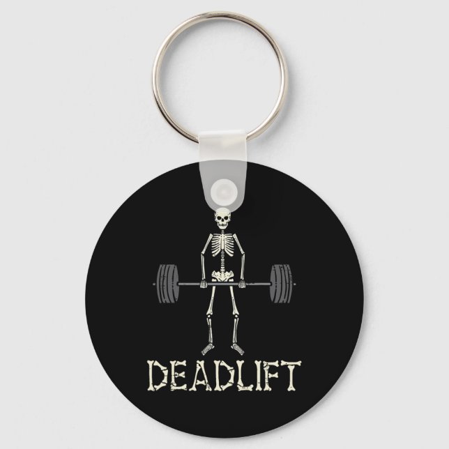 Chaveiro Halloween Deadelevador Skeleton Gym Workout Figuru (Frente)