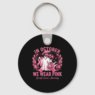 Chaveiro Halloween em outubro usa rosa câncer de mama