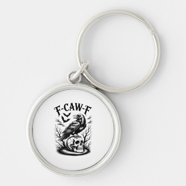 Chaveiro Halloween F-Caw-F Bird Crow Women Men Trendy Casua (Frente)