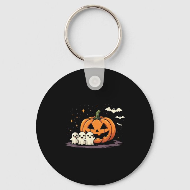 Chaveiro Halloween Gamer Pumpkin Eating Ghost Costume Men B (Frente)