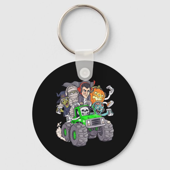 Chaveiro Halloween Gamer Skeleton Zombie Monster Truck Boys (Frente)