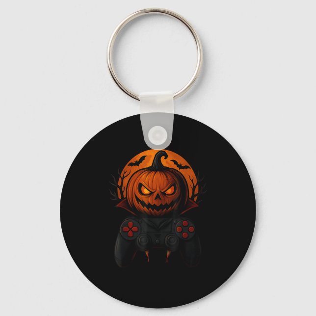 Chaveiro Halloween Gaming Controller Soky Pumpkin Gamer Boy (Frente)