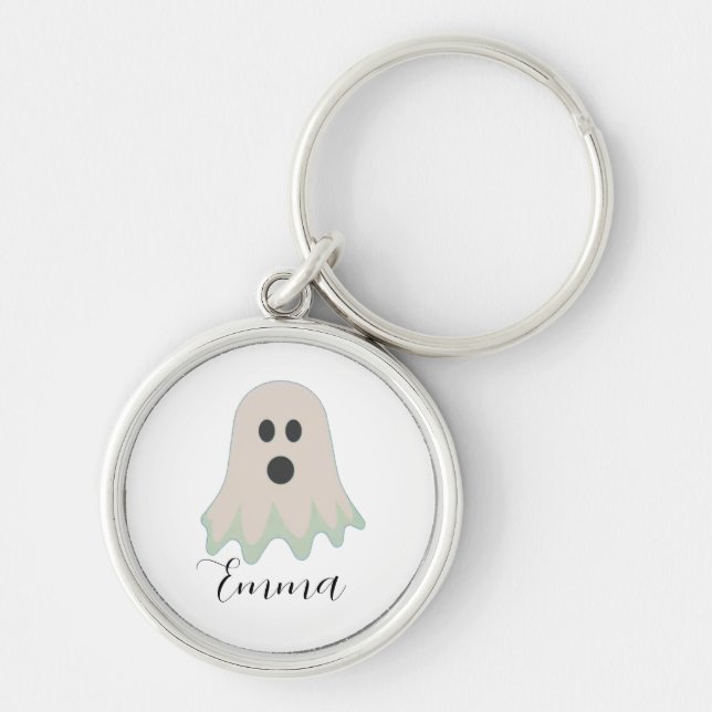 Chaveiro Halloween Ghost Com Nome (Frente)