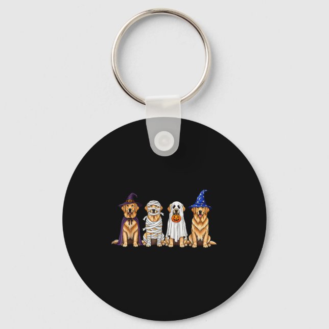 Chaveiro Halloween Golden Retriever Ghost Soky Dog Lovers D (Frente)
