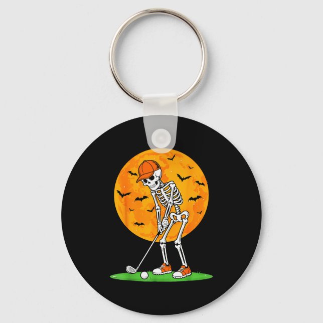 Chaveiro Halloween Golf Skeleton Soky Golfer Halloween Golf (Frente)