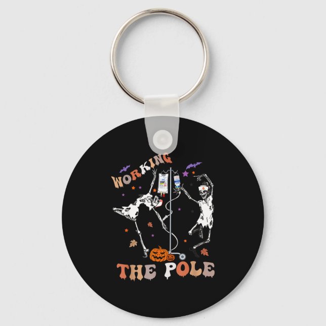 Chaveiro Halloween Icu Er Nurse Working The Le Skeleton Dan (Frente)