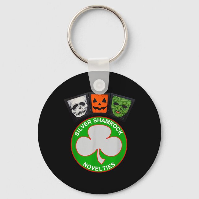 Chaveiro Halloween III Silver Shamrock e Máscaras (Frente)