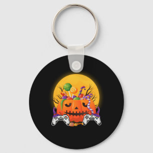 Chaveiro Halloween Jack O Lantern Gamer