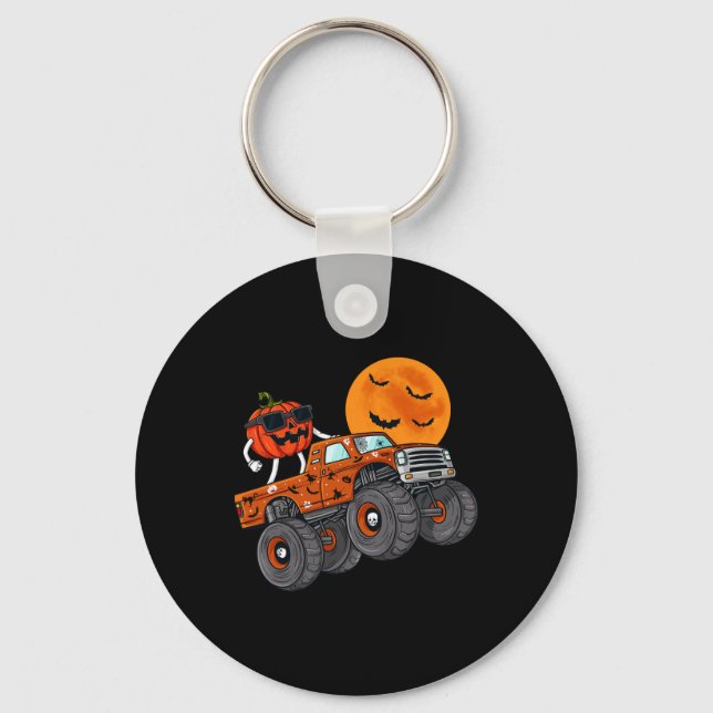Chaveiro Halloween Jack O Lanterna Monster Truck Toddler Bo (Frente)