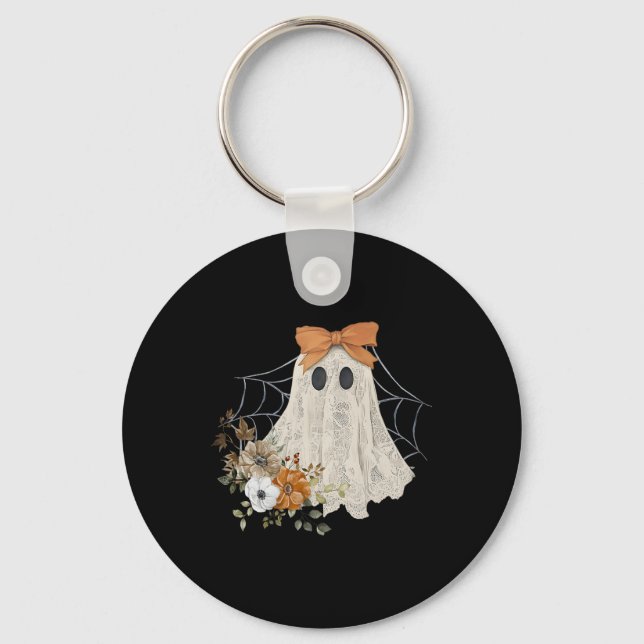 Chaveiro Halloween Lace Ghost (Frente)