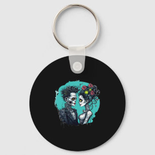 Chaveiro Halloween Lovers Frankenstein Skeleton