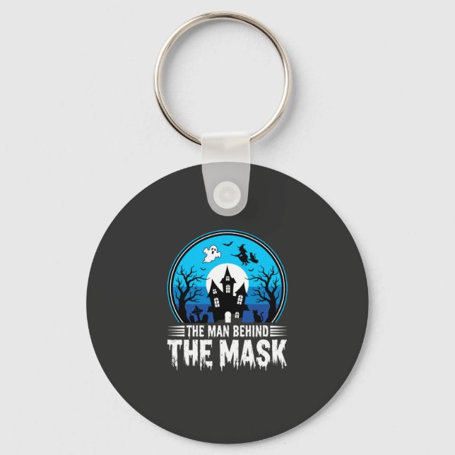 Chaveiro Halloween Man Behind the Mask Haunted House (Frente)