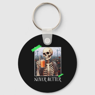 Chaveiro Halloween Nunca Melhor Esqueleto Engraçado Skelny