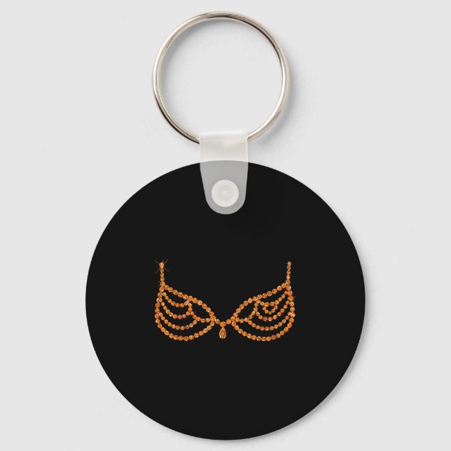 Chaveiro Halloween Orange Bra Design Costume Show  (Frente)