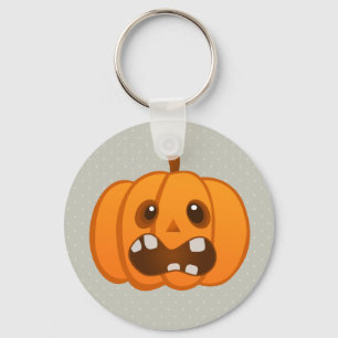 Chaveiro Halloween Orange Pumpkin Jack-o'-lantern