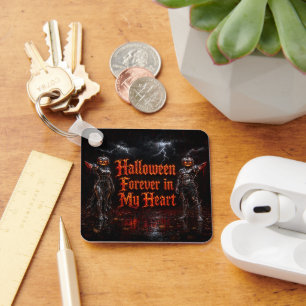 Chaveiro Halloween Para Sempre No Meu Coração Abóbora Gótic