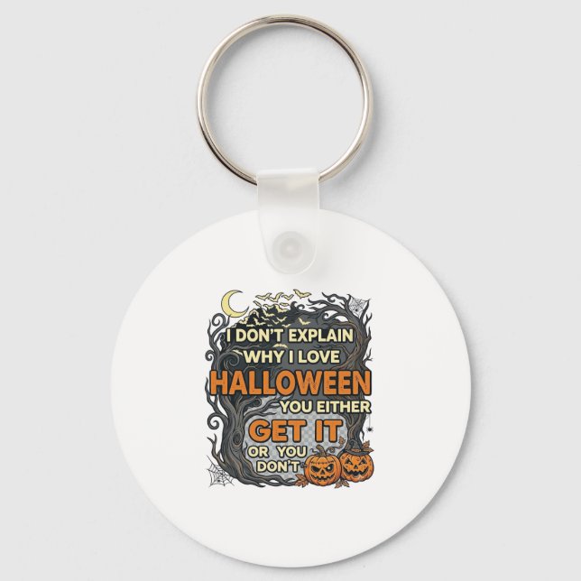 Chaveiro Halloween Pegue-o Árvore Assustadora Abóboras Morc (Frente)