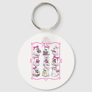Chaveiro Halloween Pink Ghost Leia Mais Livros "Spooky Boo"