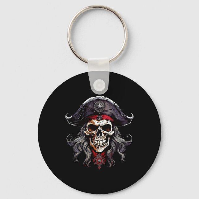 Chaveiro Halloween Pirate Skull (Frente)