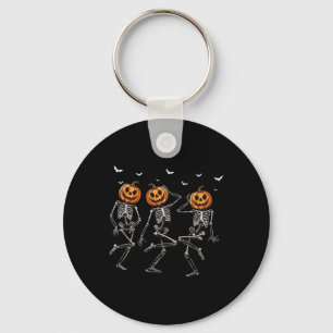Chaveiro Halloween Pumpkin Dancing Skeleton Costume Mulhere
