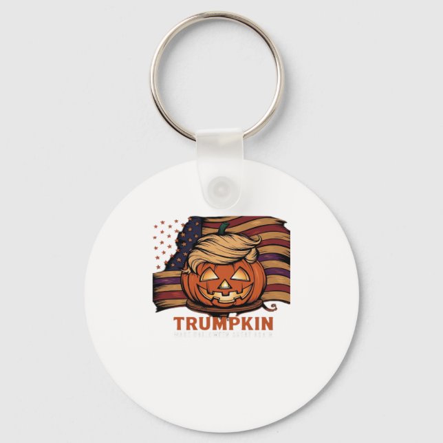 Chaveiro Halloween, Pumpkin Trumpkin, Faça Excelente de Hal (Frente)