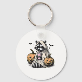 Chaveiro Halloween Raccoon Ghost
