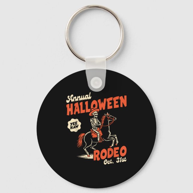 Chaveiro Halloween Rodeo Horse Western Cowboy Fall Autumn S (Frente)