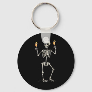 Chaveiro Halloween Skeleton Bebendo Peach Bellini Tail