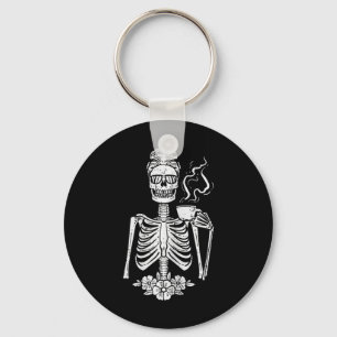 Chaveiro Halloween Skeleton Café Engraçado Costume Mãe Mulh