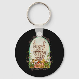 Chaveiro Halloween Skeleton Dry Bones vem com Bíblia viva