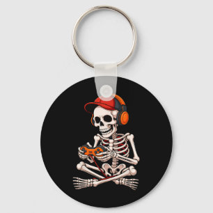 Chaveiro Halloween Skeleton Gamer Jogos Engraçados