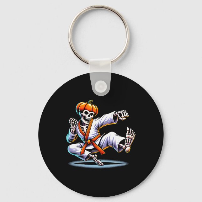 Chaveiro Halloween Skeleton Karate (Frente)