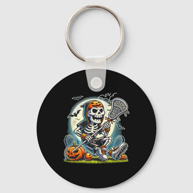 Chaveiro Halloween Skeleton Lacrosse (Frente)