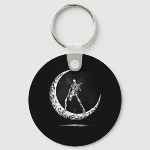 Chaveiro Halloween Skeleton Moon Rock And Roll Musical Gui