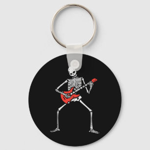 Chaveiro Halloween Skeleton Rock Guitar Costume Rocker Men