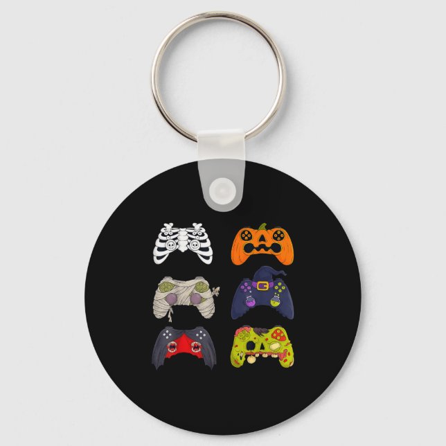 Chaveiro Halloween Skeleton Zombie Gaming Controllers  (Frente)