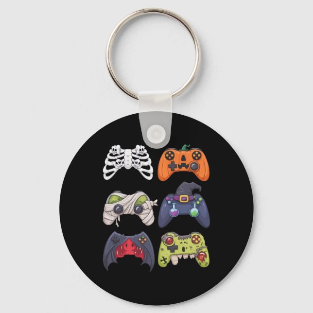Chaveiro Halloween Skeleton Zombie Gaming Controllers Mummy (Frente)