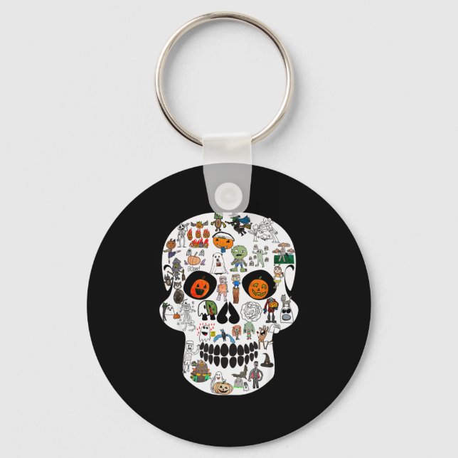Chaveiro Halloween Skull 2025  (Frente)