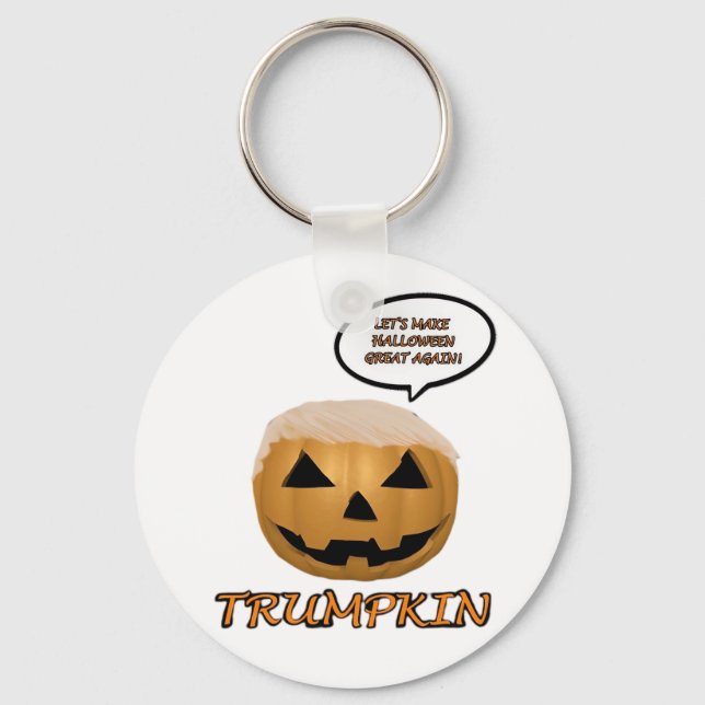 Chaveiro Halloween Trumpkin Feita (Frente)