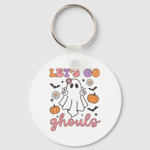 Chaveiro Halloween Vamos Ir Ghouls Fantasma Retro Costume W