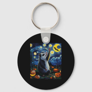 Chaveiro Halloween Van Gogh' Starry Night Ogambm Pumpkins