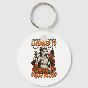 Chaveiro Halloween Vibes Spooky Season Enfermeira Licenciad