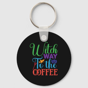 Chaveiro Halloween Witch Caminhando Para O Café